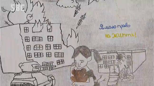 戦火にさらされるウクライナの子どもたちの絵画展 およそ200点を展示 キャンバスや絵の具などを贈った縁 全国で巡回展 長野・上田市|TBS NEWS DIG