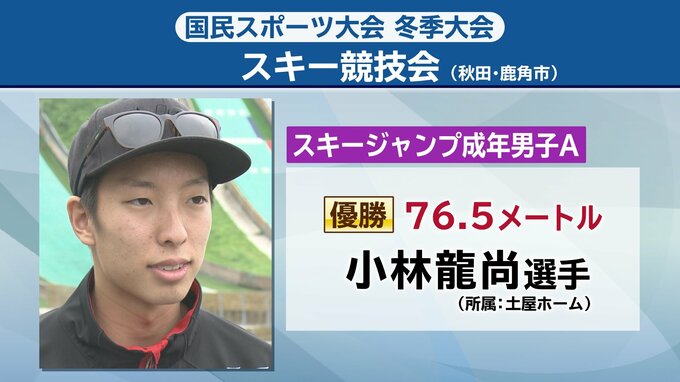 スポーツの結果　小林陵侑の弟・小林龍尚が優勝　国民スポーツ大会冬季大会スキー競技スキージャンプ成年男子Ａ|TBS NEWS DIG