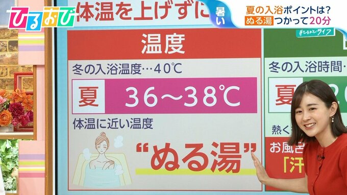 体温を上げずに湯船に浸かる！“シャワーだけ”はNG？夏の正しい入浴法【ひるおび】|TBS NEWS DIG