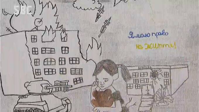 戦火にさらされるウクライナの子どもたちの絵画展　およそ200点を展示　キャンバスや絵の具などを贈った縁　全国で巡回展　長野・上田市|TBS NEWS DIG