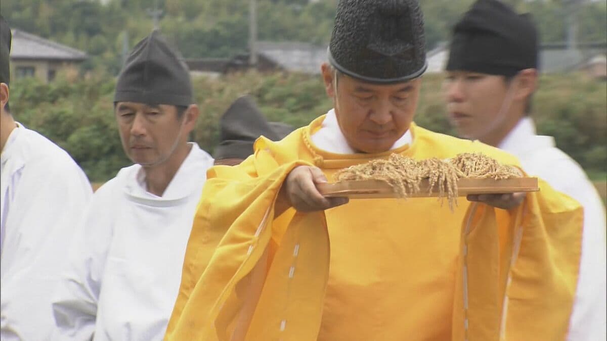 作物の豊かな実りに感謝する｢抜穂祭｣ 伊勢神宮の神田で｢神嘗祭｣に供える稲穂を収穫