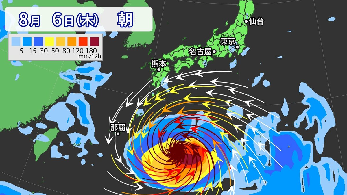 大型で非常に強い台風13号｢ドルフィン｣ 熊本など九州にも影響のおそれ 今後の進路 雨･風シミュレーション【台風情報】