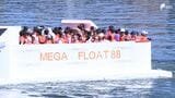 「命を救いたい」発泡スチロール“津波シェルター”に120人乗る 安全性を確認 表面コーティングで防水性や強度高める=静岡・清水区 | 静岡のニュース | SBSNEWS | 静岡放送