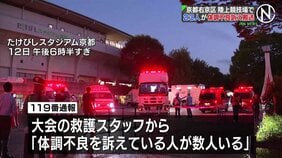 陸上競技大会のスタッフら23人が体調不良訴え搬送 70代男性1人が重症 集団食中毒か 京都市右京区のたけびしスタジアム京都|TBS NEWS DIG