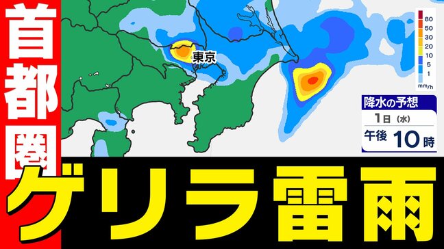 【東京首都圏 ゲリラ雷雨のおそれ】あす10月1日(水)「傘を必ず」雨で肌寒い「長袖がいいかも」【雨シミュレーション / 週間予報】「警報級の大雨の可能性」東京・神奈川・埼玉・千葉・群馬・栃木・茨城|TBS NEWS DIG
