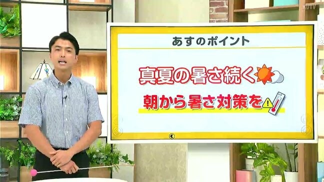 高知の天気　15日　雲広がるも真夏の暑さ続く　山岸拓気象予報士が解説|TBS NEWS DIG