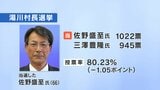 湯川村長選挙 新人・佐野氏が77票差で現職破り初当選 福島 | 福島のニュース│TUF