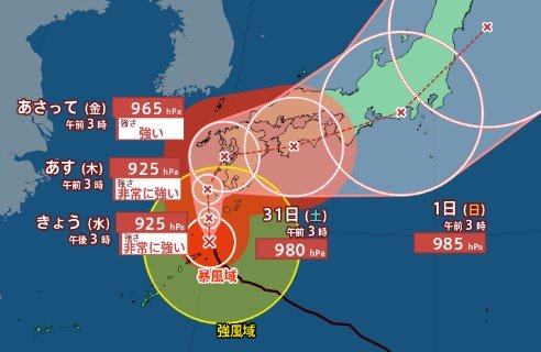 【台風10号進路 28日午前5時半更新】「非常に強い」勢力で九州直撃から日本縦断か 30日四国ー31日東海・関東ー1日東北へ【雨予測シミュレーション】九州南部・奄美では線状降水帯発生の可能性　雨風波はいつどれくらい?　|　富山のニュース｜天気・防災｜チューリップテレビ
