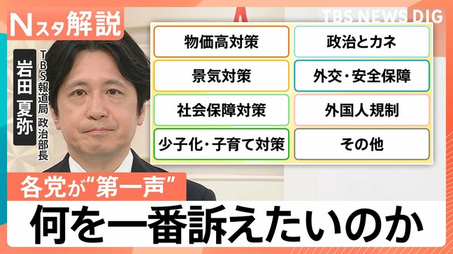 参院選公示 各党党首“第一声”その場所を選んだ理由、一番訴えたい事は【Nスタ解説】【選挙の日、そのまえに】|TBS NEWS DIG