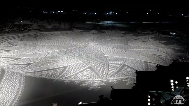 冬の田んぼアートのライトアップ始まる　青森県田舎館村|TBS NEWS DIG
