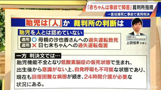 法律の世界では｢人は生まれた時点で人になる｣ 妊婦死亡事故 障害が残った赤ちゃんの被害を裁判所はどう判断？愛知･一宮市|TBS NEWS DIG