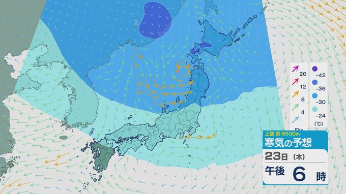 低気圧が発達しながらゆっくりと北日本へ 北陸より北では上空約5500メートルは－30度以下の状態で大気の状態が不安定に 雪・雨と風シミュレーション　|　石川県のニュース｜MRO北陸放送
