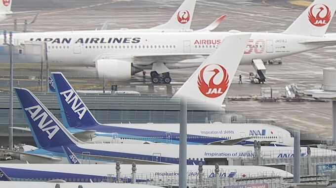 【速報】羽田空港　雷雲の接近により航空各社が地上作業中止　全日空・日本航空|TBS NEWS DIG