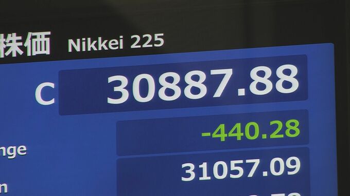 日経平均株価　440円安で取引終了　5営業日ぶり反落　5月は「2年半ぶりの上昇率」で利益確定売りが広がる