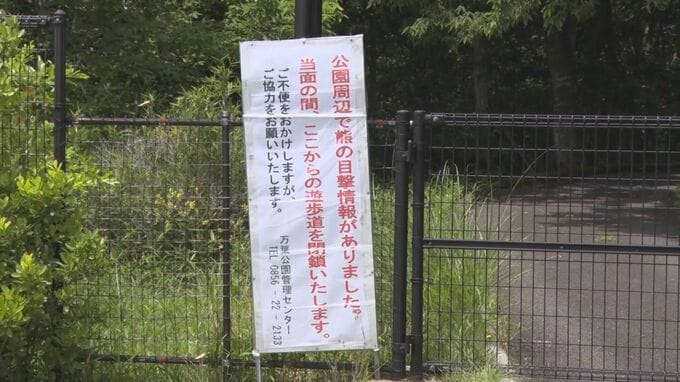 「爪あと」や「桜の実を食べた跡」などクマの痕跡を確認　クマらしき動物の目撃情報相次ぎ公園を封鎖し、注意呼びかけ　島根県益田市万葉公園|TBS NEWS DIG