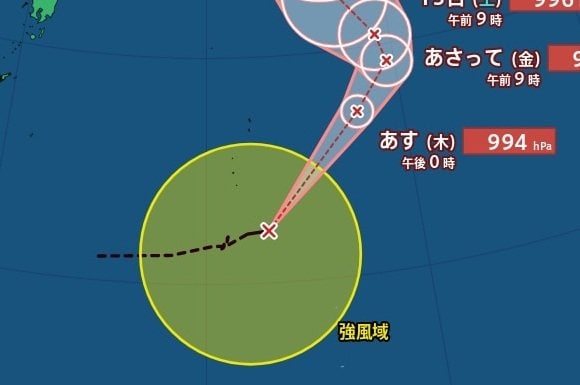 【台風情報】最大瞬間風速25m/s、大型の「台風17号(ナンカー)」発生　日本への影響は？「台風15号(チャンホン)」は熱帯低気圧に変わるも…影響続く　今後の進路予想・雨風シミュレーション【気象庁12日13時05分発表】|TBS NEWS DIG