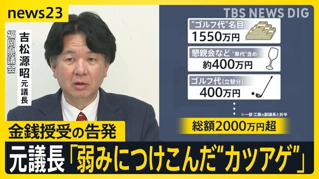 「議長は1000万円・副議長は500万円」 金銭授受の告発で揺れる福岡県議会 総額2000万円超… 告発された幹部「記憶にない」【news23】|TBS NEWS DIG