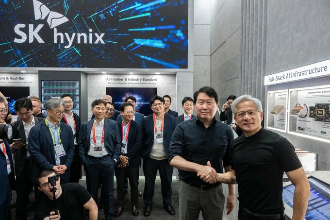 エヌビディアCEO、新型CPU「Vera」にSKハイニックス製DRAM採用