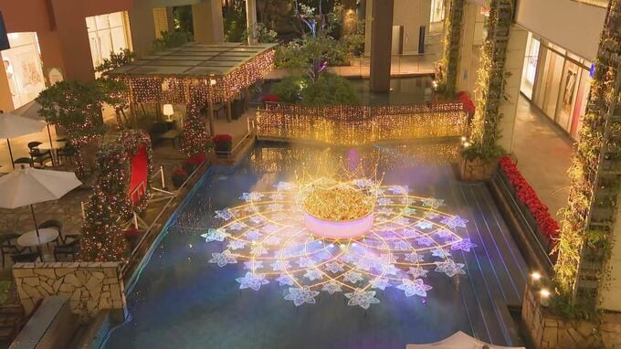 パークプレイス大分でイルミネーション公開 10万球のLED、幻想的な空間を演出|TBS NEWS DIG