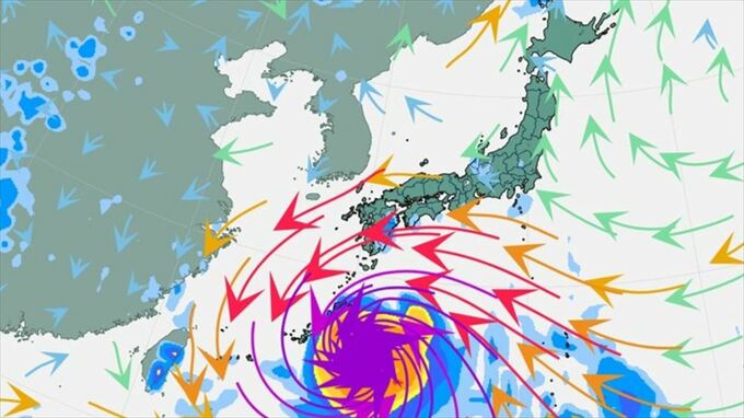 【台風情報】大型で非常に強い台風13号（ドルフィン）　最大瞬間風速60ｍ　沖縄地方は６日から一部の住家が倒壊するおそれもある猛烈な風が吹く所が　【進路予想・雨と風のシミュレーション】　|　山梨のニュース | ＵＴＹテレビ山梨