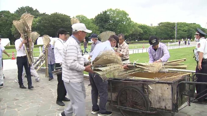 平和公園をきれいに　手作りの熊手と竹ぼうきを贈る　広島･安佐北区のグループ|TBS NEWS DIG