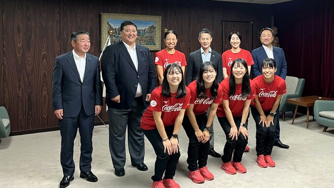 広島からパリ五輪へ！ ホッケー女子日本代表　コカ･コーラレッドスパークスの６選手が県庁を訪問|TBS NEWS DIG