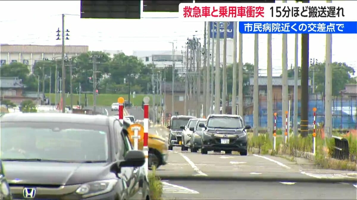 サムネイル_救急車と乗用車が衝突する事故 患者の70代男性は別の救急車で搬送 事故による容体の悪化なし 新潟