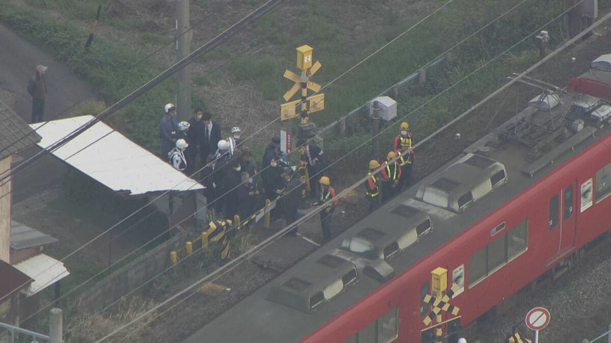 【速報】2歳男児 列車にはねられたか 容態不明 名鉄名古屋本線の踏切 岐阜･岐南町