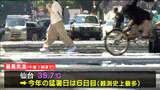 猛暑日は“観測史上最多”の6日目 仙台|TBS NEWS DIG