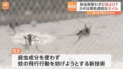 カギは「界面活性剤」 花王が“蚊の飛行行動妨げる”新技術発表　表面張力低い液体吹きかけ「数秒でノックダウン」| TBS CROSS DIG with Bloomberg