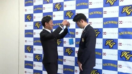 支配下選手めざして ひたむきに」中日育成1位 指名あいさつで 八学大