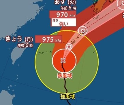 【台風情報】「台風6号(チャンミー)」強い勢力に発達し日本に接近…暴風域伴ったまま西日本・東日本へ　猛烈な風・猛烈なしけ・非常に激しい雨に…最新の進路予想は？　気象庁1日最新情報【6月6日(土)にかけての雨風シミュレーション】|TBS NEWS DIG