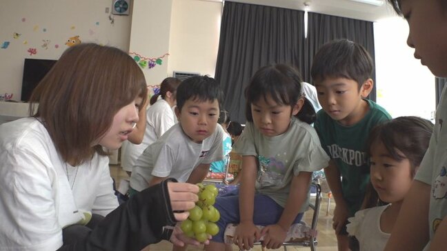 傷ついたブドウはジャムやジュースに　園児が食品ロスを学ぶ食育教室　規格外ブドウの試食も　山梨　　|TBS NEWS DIG