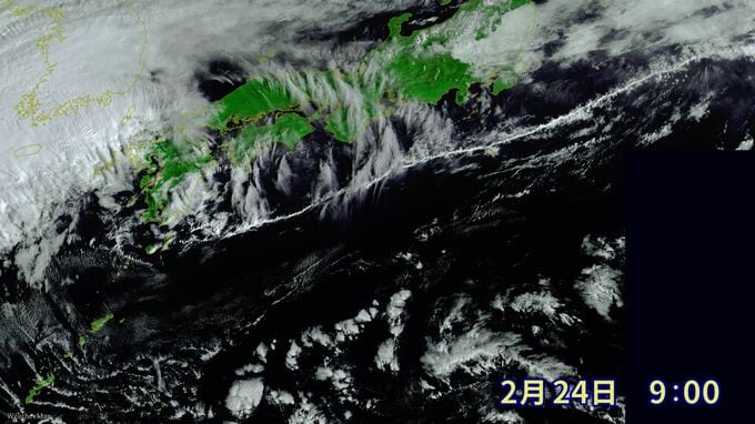 なぜ出来る？ 本州・四国・九州の南にロープ状の細長く伸びる雲、衛星画像がとらえる　全長約1500キロ|TBS NEWS DIG