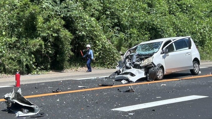 国道8号「津幡北バイパス」で正面衝突 1人搬送 通行止め続く 石川・富山県境近く|TBS NEWS DIG