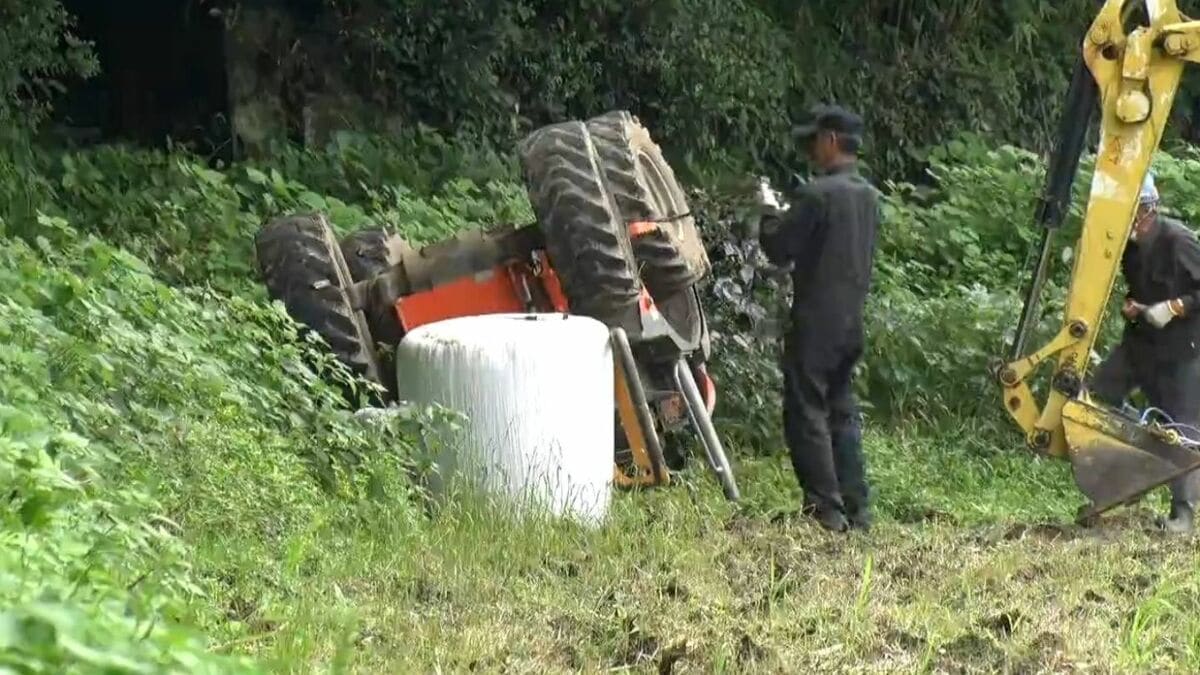 タイヤショベルが畑に転落　運転していた男性が死亡　鹿児島・曽於市