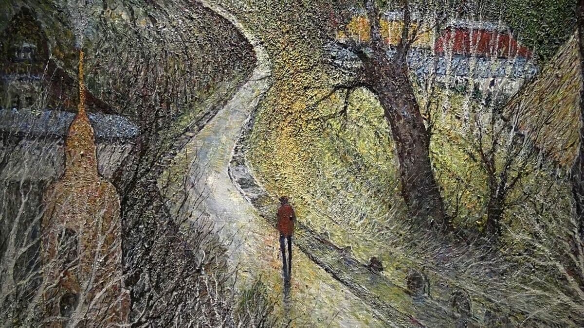 国立ハンセン病療養所長島愛生園で創作活動を続ける山本一雄さんの絵画