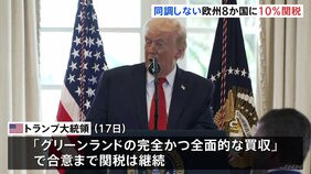 トランプ大統領　グリーンランド領有めぐり同調しないヨーロッパ8か国に10％関税　各国から反発の声|TBS NEWS DIG