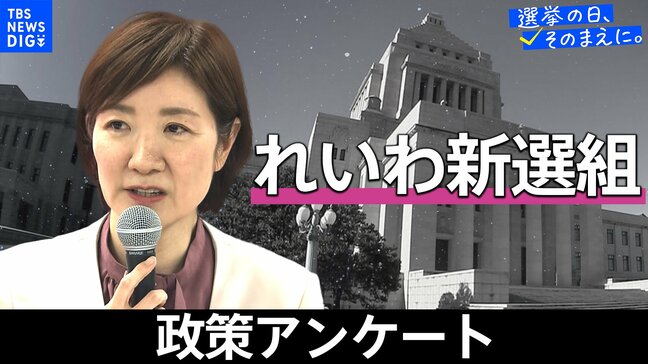 政策アンケート全文掲載<れいわ新選組>【衆議院選挙2026】|TBS NEWS DIG