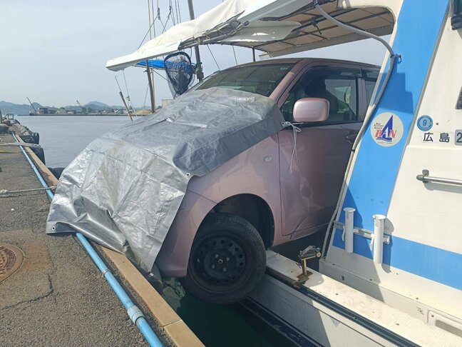 桟橋で男性(78)に軽乗用車が衝突し死亡  離島に新聞届けるための作業中か 広島|TBS NEWS DIG