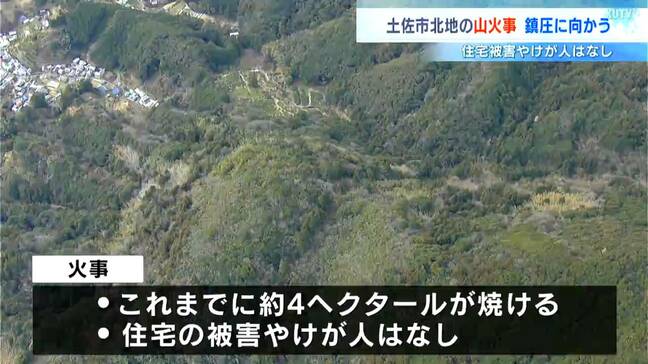30日に高知県土佐市で発生した山林火災、一夜明け延焼の可能性はほぼなくなり鎮圧に向かう（31日午後6時現在）災害対策本部も解散済み|TBS NEWS DIG