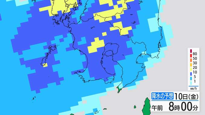 薩摩、大隅、種子島・屋久島地方では10日急な強い雨などに注意を　鹿児島|TBS NEWS DIG