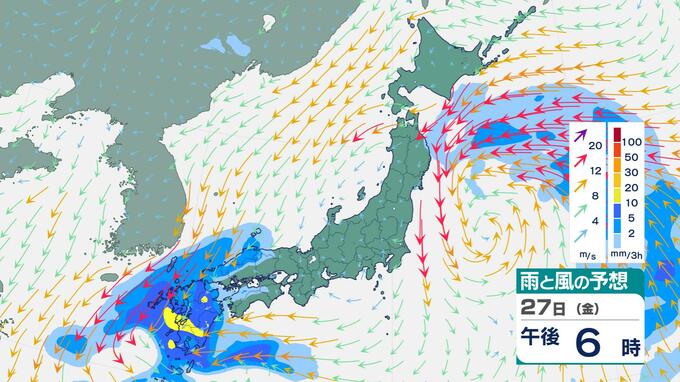 【天気】27日(金)は西日本で雨予想　1日(日)はお出かけ日和に　週明けはまとまった雨か　雨風シミュレーション|TBS NEWS DIG