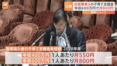 子育て支援金　自営業者はいくら払う？国保加入者は年収600万円で月800円　年収200万円は軽減措置で月250円| TBS CROSS DIG with Bloomberg