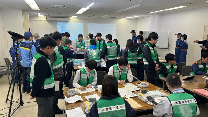 東京湾でM7.3、震度6強の大地震想定　千葉県木更津市が災害対策本部運営訓練　首都直下地震への対応能力向上目指す|TBS NEWS DIG
