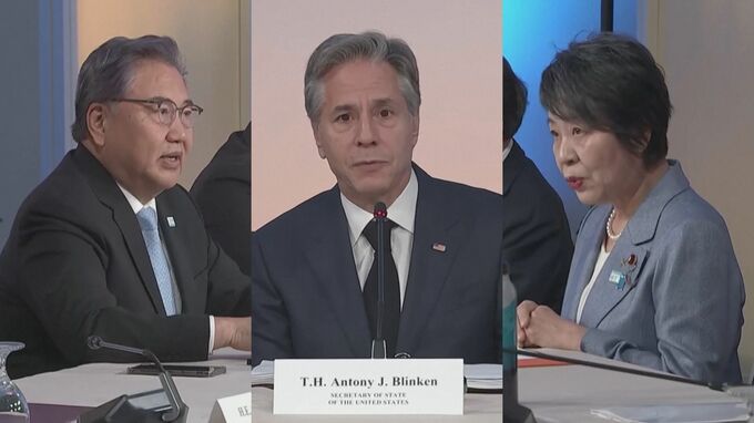 日米韓外相会談　“世界の課題”への3か国の連携を協議
