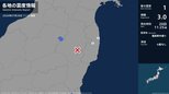 福島県で最大震度1の地震　福島県・川内村、浪江町|TBS NEWS DIG