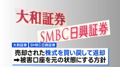 証券口座乗っ取り問題　大手証券会社2社が不正売却の株を顧客の口座に返却へ| TBS CROSS DIG with Bloomberg