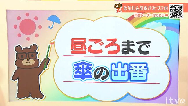 3日(火)は昼頃までは傘の出番　本降りの時間も　愛媛|TBS NEWS DIG
