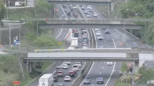 中央道・上り線 藤野PA付近の追越車線で故障車が停止 上野原ICを越える渋滞8km 【午後5時30分現在】|TBS NEWS DIG